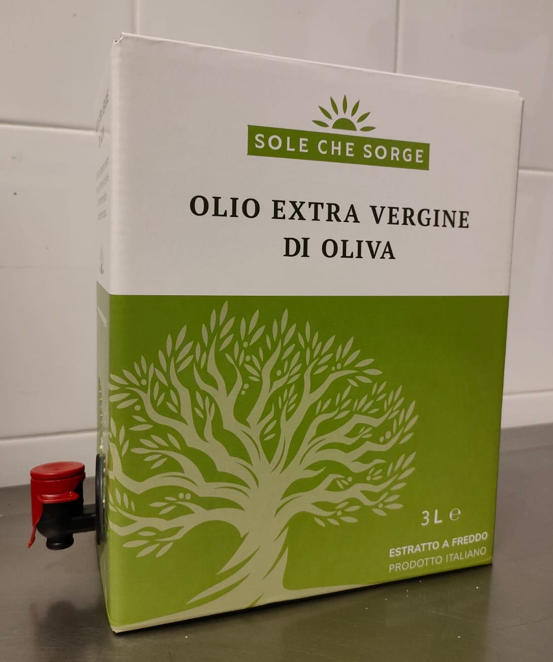 800 MG. HIGH POLYPHENOLS! HEALTHIEST EXTRA VIRGIN OLIVE OIL. (5 Liter) ORGANIC. Sole che Sorge